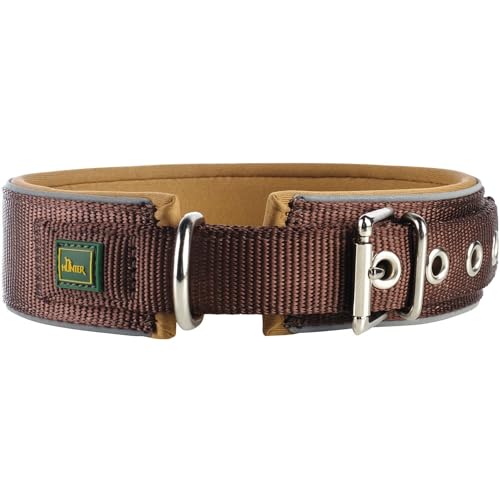 Hunter Collare Neopren Reflect 70, 59-66 Cm, 45 Mmnylon Marrone/Neopren Caramello