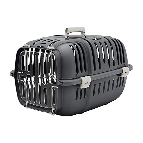 Ferplast Trasportino Gatto, Trasportino Cane Taglia Piccola, Cani E Gatti Fino A 5 Kg, Porta Trasparente Antiurto, Fessure Di Aerazione, 32 X 47 X H 2
