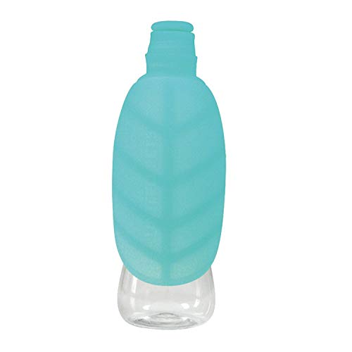 United Pets Leaf - Borraccia Per Cani, Ciotola Da Viaggio Per Cani, Di Design, In Silicone, Colore Acquamarina. Dispenser Acqua Da Viaggio, Ciotola Pe