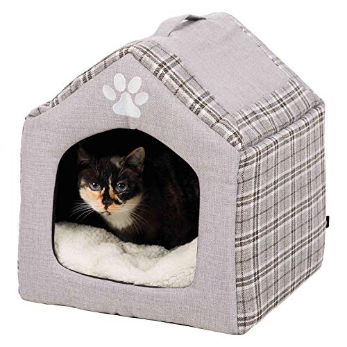 Trixie 36352 Silas - Cuccia Per Animali Domestici, 40 × 45 × 40 Cm, Colore: Grigio/Crema.