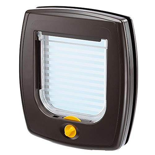 Ferplast Gattaiola, Porta Per Gatti Per Vetro Muro, Porta Basculante Per Cani Piccoli, Entrata E Uscita Controllabile 4 Vie, Swing 3 Taglia Piccola, P