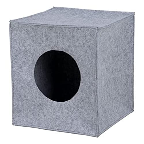 Trixie 36313 Anton - Grotta Morbida Per Scaffale, 33 X 33 X 37 Cm, Colore: Grigio