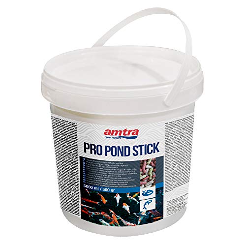 Amtra Pro Pod Stick - Mangime Completo Per Carpe Koi, Pesci Rossi D'Acquario E Laghetti Ornamentali, In Stick Galleggianti Di 12-14 Mm, 5 Litri