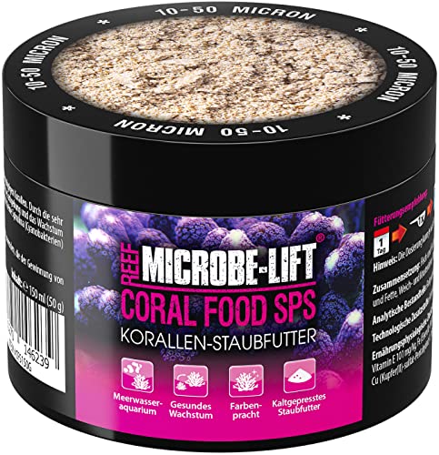 Microbe-Lift Coral Food Sps - Coral Food - Dust Food For Small Polypy Corals In Any Saltwater Aquarium, Pack Of 1 X 50 G