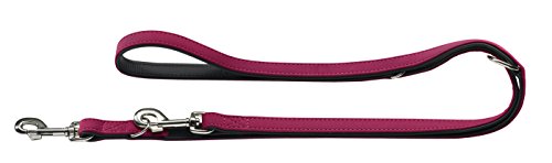 Hunter Guinzaglio Da Passeggio Regolabile Softie, 15/200Lampone/Nero, Salilpelle