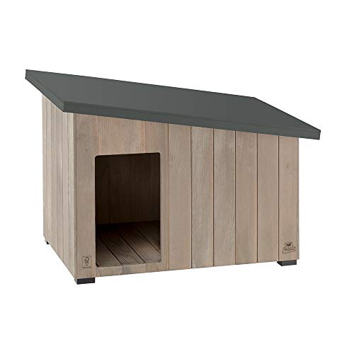 Ferplast Cuccia Cane Da Esterno Argo 80 In Legno Fsc Con Vernice Atossica, Resistente Raggi U.V., 95,5 X 62,5 X H 67 Cm