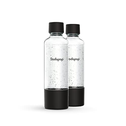 Sodapop Set Di Bottiglie In Pet Logan, Bottiglie Di Ricambio Esclusivamente Per Sodapop Gorgogliatore D'Acqua Logan, Senza Bpa, 2 X 850 Ml