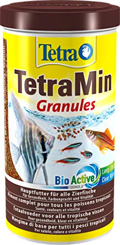 Tetramin Granules Mangime Per Pesci Sotto Forma Di Granuli Fini Per Tutti I Pesci Ornamentali D'Acqua Dolce, 1 L