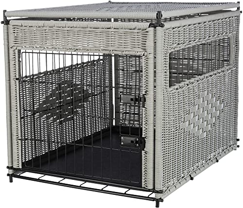 Trixie Home Kennel, Polirattan, M: 58 × 60 × 77 Cm, Grigio Chiaro - 39749