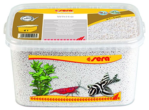 Sera Gravel White (Ø 1 – 3 Mm) – Ghiaia Bianca Per Acquari O Ghiaia Naturale Per Tutti Gli Acquari Di Acqua Dolce E Salata – Privo Di Sostanze Nocive