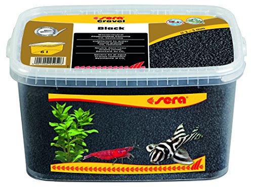 Sera Gravel Black 2-3 Mm 6.000 Ml – Ghiaia Di Colore Nero (Ø 2 – 3 Mm) Per Tutti Gli Acquari D'Acqua Dolce E Marina