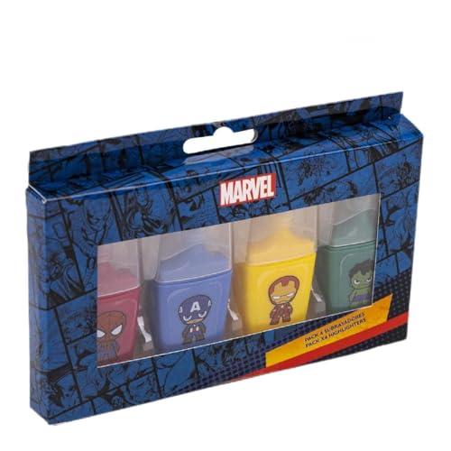Cerdá Evidenziatori Pack X4 Avengers, Zaino Bambine E Ragazze, Multicolore, M