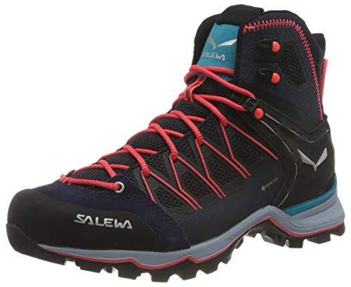 Salewa Ws Mountain Trainer Lite Mid Gore-Tex, Scarponi Da Trekking E Da Escursionismo Donna, Premium Navy/Blue Fog, 42 Eu