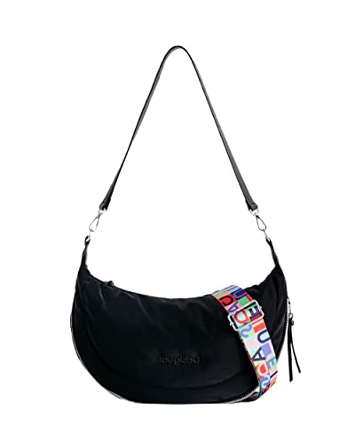 Desigual Bols_Happy Bag Kuwait, Tracolla Donna, Nero, Einheitsgröße