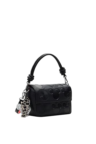 Desigual Bols_All Mickey Phuket Mi, Accessori In Poliuretano Donna, Nero, Einheitsgröße
