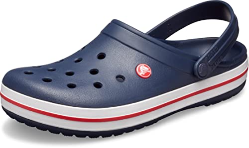 Crocs Crocband Clog, Zoccoli Unisex-Adulto, Leggeri, Facili Da Pulire E Da Infilare, Azzurro Marino, Taglia 41-42 Eu