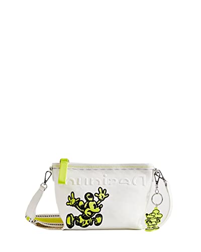 Desigual Bols_Mickey Calpe, Across Body Bag Donna, Bianco, Einheitsgröße
