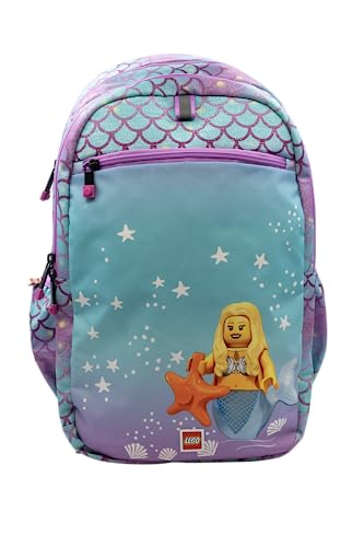 Lego® Sirena Zaino Scuola Super Leggero 28L Smu Urban Backpack - Azzurro E Lilla