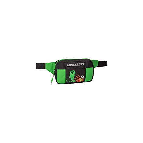 Minecraft 68983, Accessori Da Viaggio-Marsupietto Portasoldi Bambini E Ragazzi, Nero, Standard