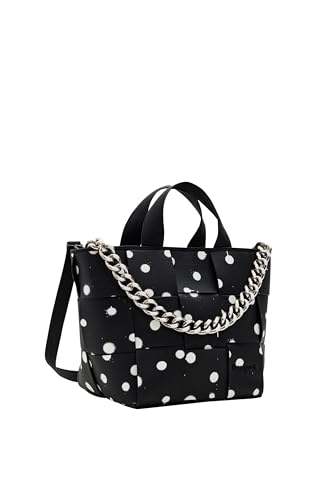 Desigual New Splatter Valdivia, Accessories Pu Shopping Bag Donna, Nero