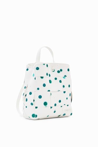 Desigual Back_New Splatter Sumy M, Accessori Zaino Pu Mini Donna, Bianco, Taglia Unica