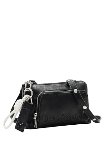 Desigual Mone_Half Logo 24 Lisa, Portafoglio Bi-Fold Donna, Nero, 24Sayp01
