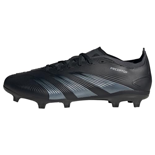 Adidas Predator 24 League Low Firm Ground Boots, Scarpe Da Ginnastica Unisex-Adulto, Core Black/Carbon/Core Black, 42 Eu