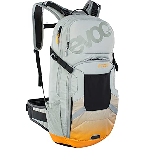 Evoc 100121132-M/L, Zaino Da Bicicletta Unisex-Adulto, Grigio Pietra/Arancione Chiaro, M-L