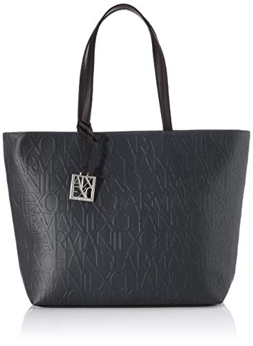 Armani Exchange Liz - Borsa Per La Spesa Aperta Da Donna, Colore Nero (Nero), 28 X 11 X 40 Cm (Larghezza X Altezza X Profondità), Eu, Schwarz, Einheit