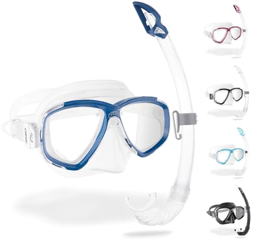 Cressi Perla, Snorkeling, Apnea, Immersioni - Maschera Perla O Combo Set Maschera Perla + Snorkel Mexico,Taglia Unica, Unisex Adulto