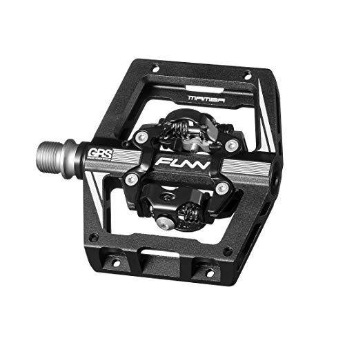 Funn Mamba S Pedali Mtb Clipless, Pedali Per Mountain Bike Con Piattaforma Compatta A Doppio Lato, Compatibili Con Tacchetti Spd, Pedali Per Biciclett