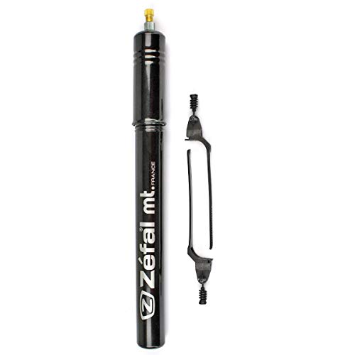 Zefal Mt 380Mm - Pompa Per Biciclette In Alluminio - Valvole Schrader E Presta - Leggera E Robusta - 145G, Nero