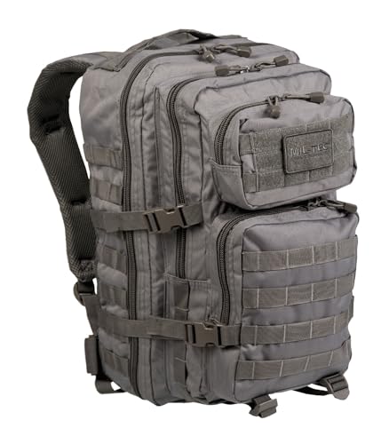 Mil-Tec Us Assault Zaino Militare, Grigio (Foliage), S (20 L)