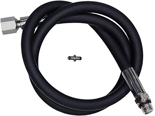Cressi For Pressure Gauge, Hp Hose-Frusta Alta Pressione Per Manometro Subacqueo Unisex Adulto, Nero, 80 Cm