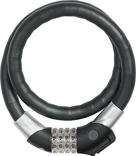Abus Steel-O-Flex Raydo Pro 1460/85 Kf - Set Di Lucchetti Per Bicicletta Con Staffa Il Bullone Del Morsetto Della Sella 20 Mm Livello Sicurezza 6 Nero