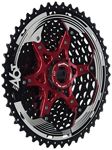 Sunrace Mx, Ruota Libera 11V Unisex Adulto, Nero/Rosso, 11-46D