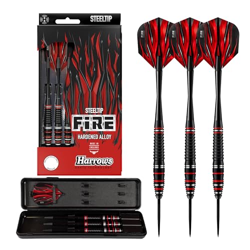Harrows Freccette In Acciaio Legato Di Alta Qualità, Unisex, Nero, 22 G