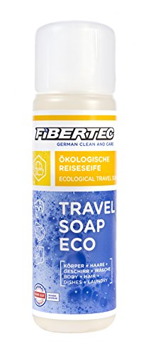 Fibertec Travel Soap Eco Travel Soap, Sapone Biodegradabile Per Esterni, Liquido Per Lavastoviglie E Detersivo Per Indumenti 250Ml