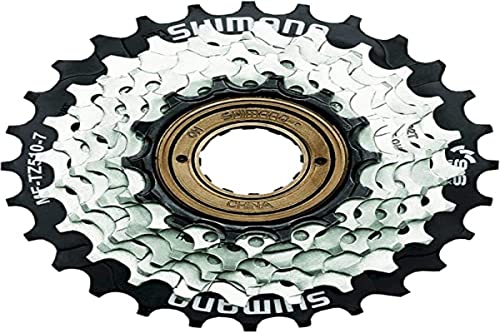 Shimano Mf-Tz510 7-Fach, Casetta Unisex Adulto, 14-16-18-20-22-24-28 Denti, Braun/Schwarz