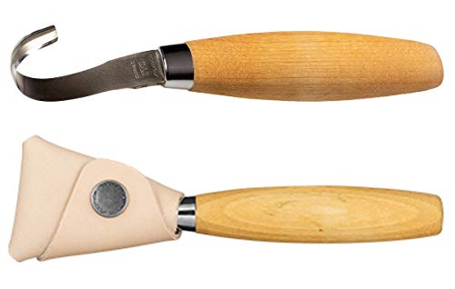 Herbertz 10It7391846022718It10 Morakniv Hook Knife 162 Double Edge Coltello Da Intaglio Con Fodero In Cuoio