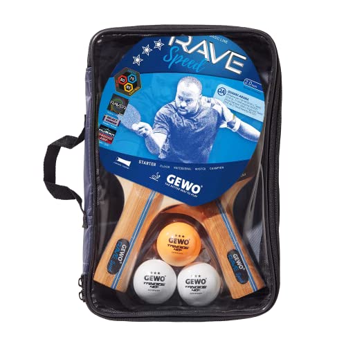 Gewo, Rave Speed, Set Di Racchette Da Ping Pong, Marrone, Taglia Unica