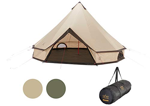 Grand Canyon Indiana 8 - Tenda Rotonda Per 8 Persone | Tenda Famiglia, Tenda Gruppo, Tenda Piramidale, Tipi | Mojave Desert (Beige)