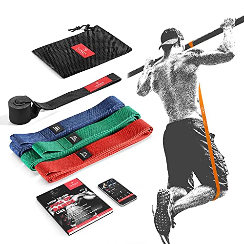 Banda Elastica Di Resistenza + Programma Di Allenamento – Fasce Elastiche Aiuto Per Pull-Up | Per Allenamento, Allungamento, Ginnastica | Yoga, Pilate
