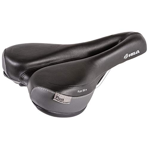 Velo Saddle Plush Deep Channel, Nero, 262 X 165 Mm