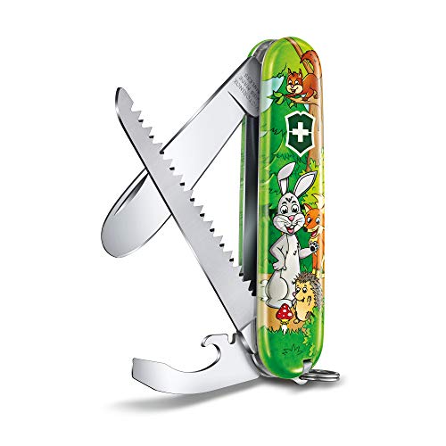 Victorinox, My Frist Victorinox H, Coltellino Svizzero (9 Funzioni, Lama Grande Senza Punta)