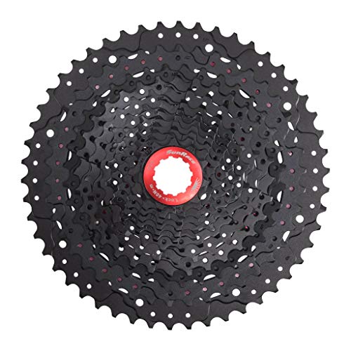 Sunrace Mz, Ruota Libera 12V Unisex Adulto, Nero/Rosso, 11-50T