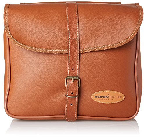 Boninbike Cvb256 Eco Borsa Bisaccia Finta Pelle, Colore Marrone Chiaro (Miele)