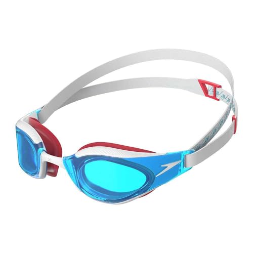 Speedo Fastskin Hyper Elite - Occhialini Da Nuoto Unisex, Per Adulti, Blu/Bianco, Taglia Unica