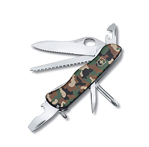 Victorinox, Coltellino Svizzero Trailmaster (12 Funzioni, Lama Bloccabile Con Una Mano, Seghetto Per Legno), Colore Mimetico