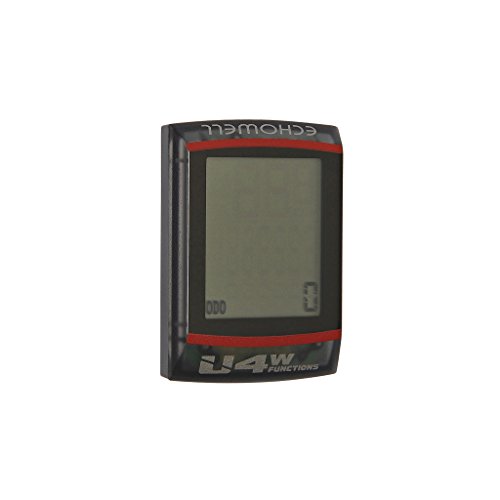Echowell, Cyclecomputer U4 4 Functions Black-Wireless Unisex Adulto, Nero, One Size